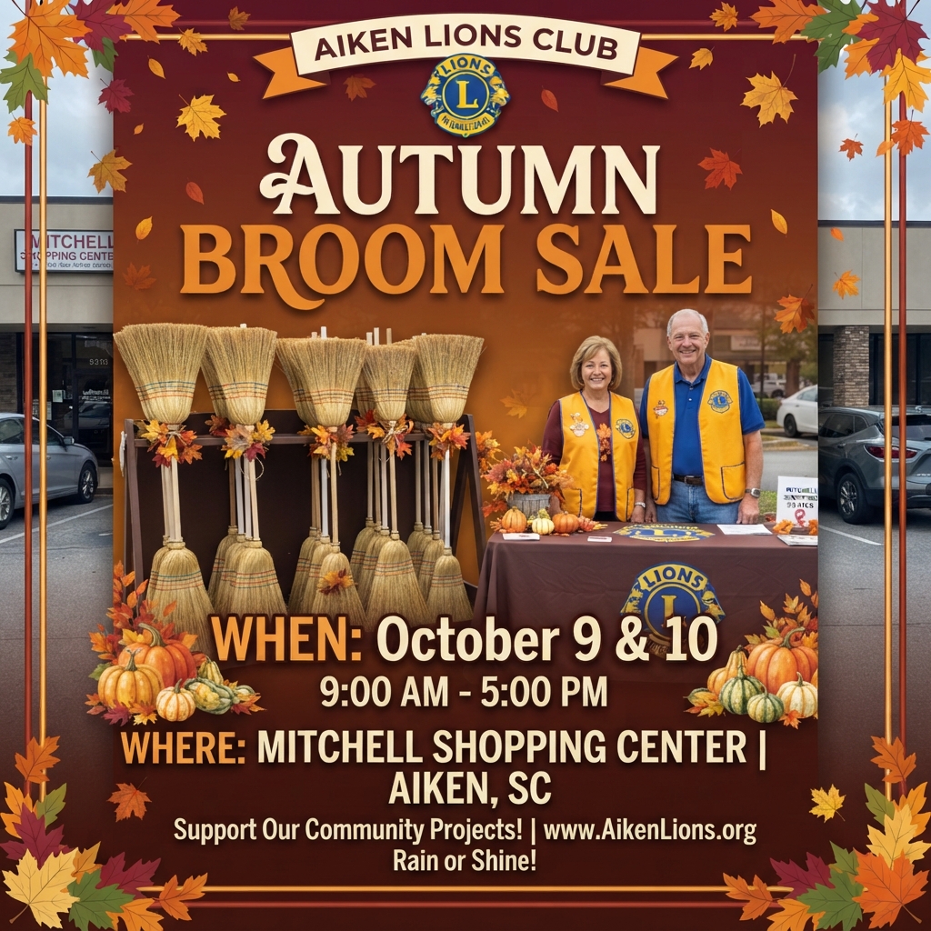 Aiken Lions Club Broom Sales Flyer