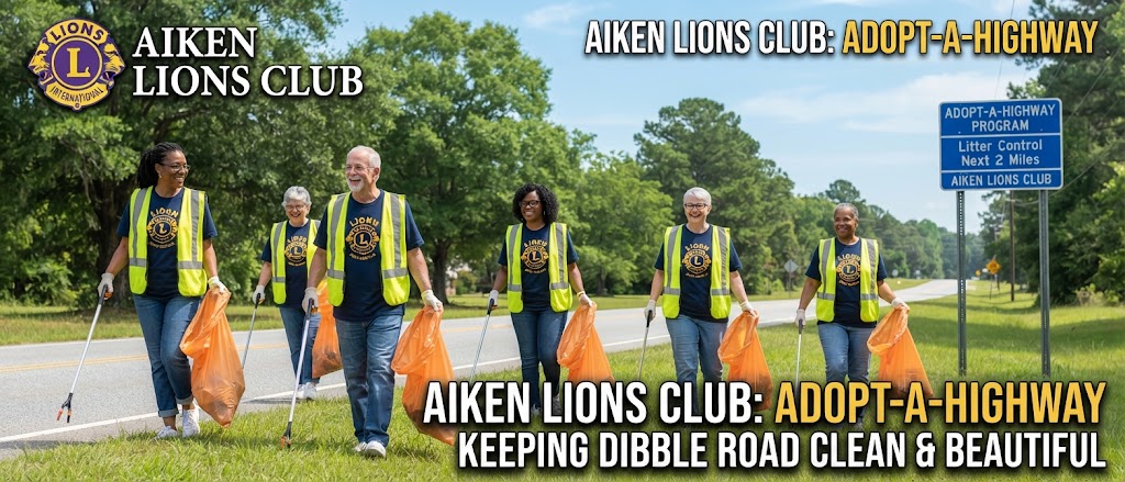 Aiken Lions Club Adopt-a-Highway Banner