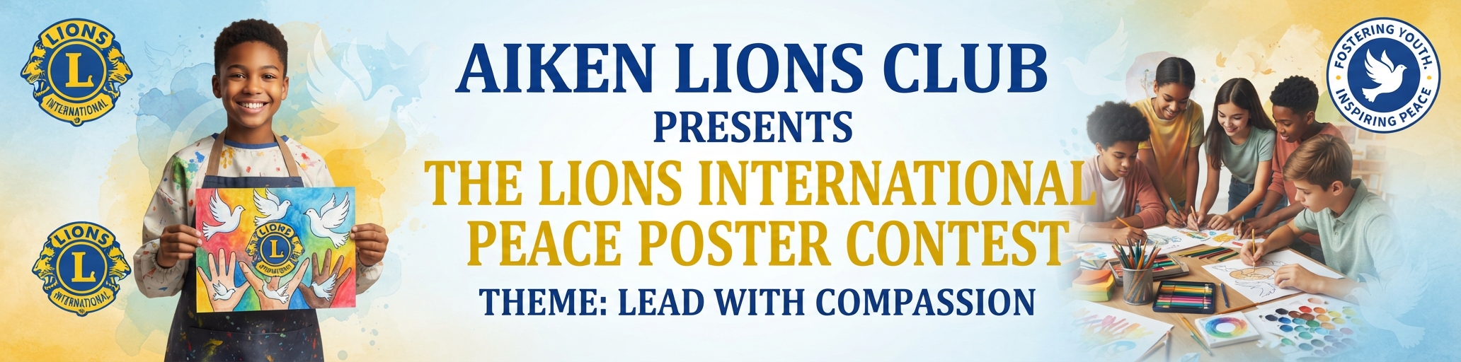 Aiken Lions Club Peace Poster Contest Banner