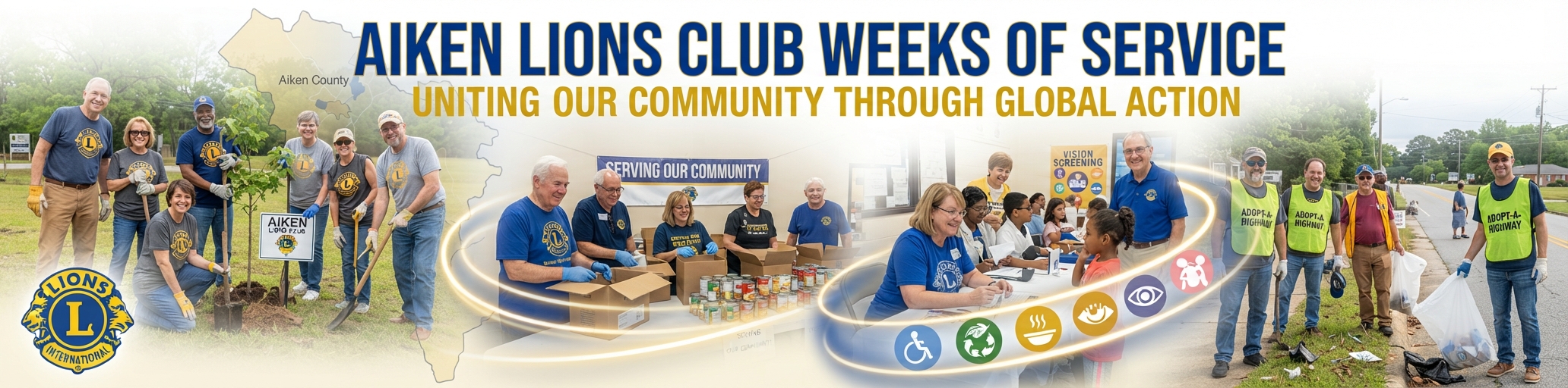Aiken Lions Club Weeks of Service Banner